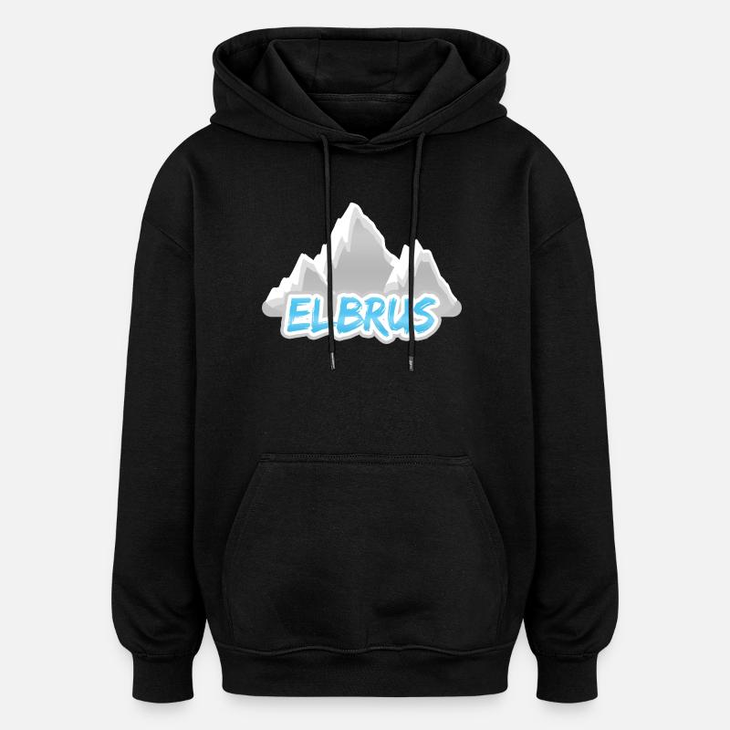Cadeau pour Elbrouz - Sweat à capuche oversize unisexe - noir