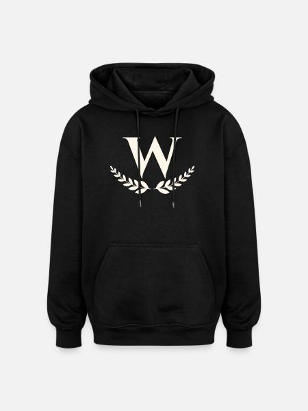 W - Oversized Unisex Hoodie - black