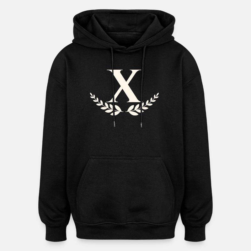 x - Sweat à capuche oversize unisexe - noir