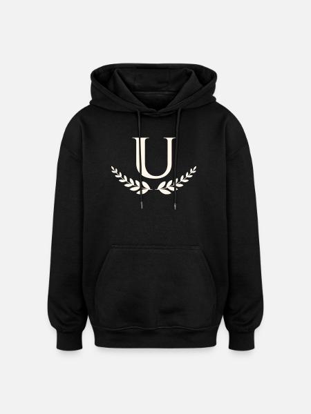 U - Sweat à capuche oversize unisexe - noir