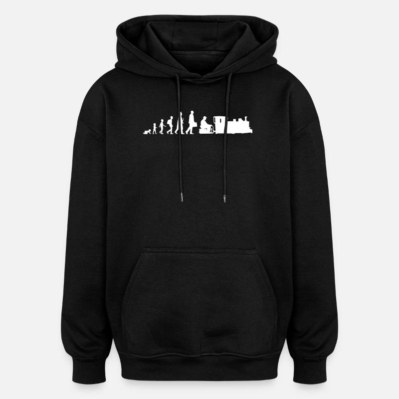 Eisenbahnfreund Entwicklung - Oversized Unisex Hoodie - Schwarz