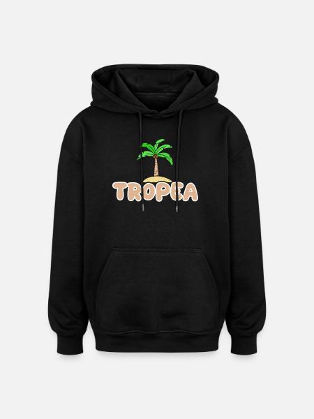 Tropea comme fête - Sweat à capuche oversize unisexe - noir