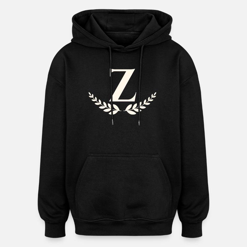 z - Oversized Unisex Hoodie - black