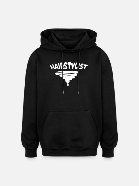 Coiffeur de style - Sweat à capuche oversize unisexe - noir