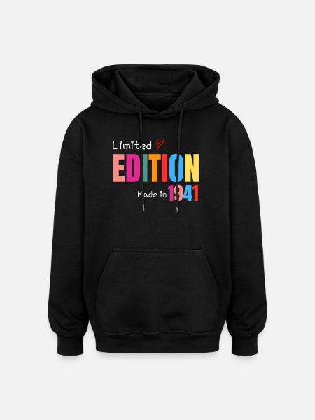 Limited edition Made in 1941 - Oversized Unisex Hoodie - black