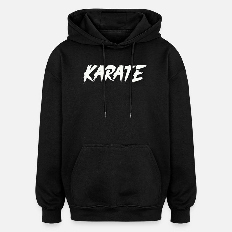 karaté - Sweat à capuche oversize unisexe - noir
