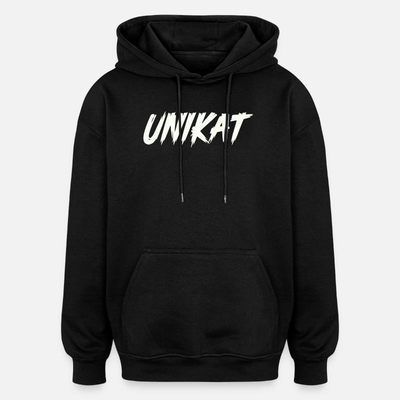 Unique - Sweat à capuche oversize unisexe - noir