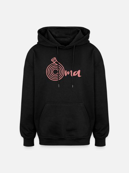 Gartenschlauch Gärtnerin Oma - Oversized Unisex Hoodie - Schwarz