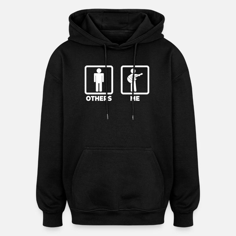 Me as a guitarist - Oversized Unisex Hoodie - black