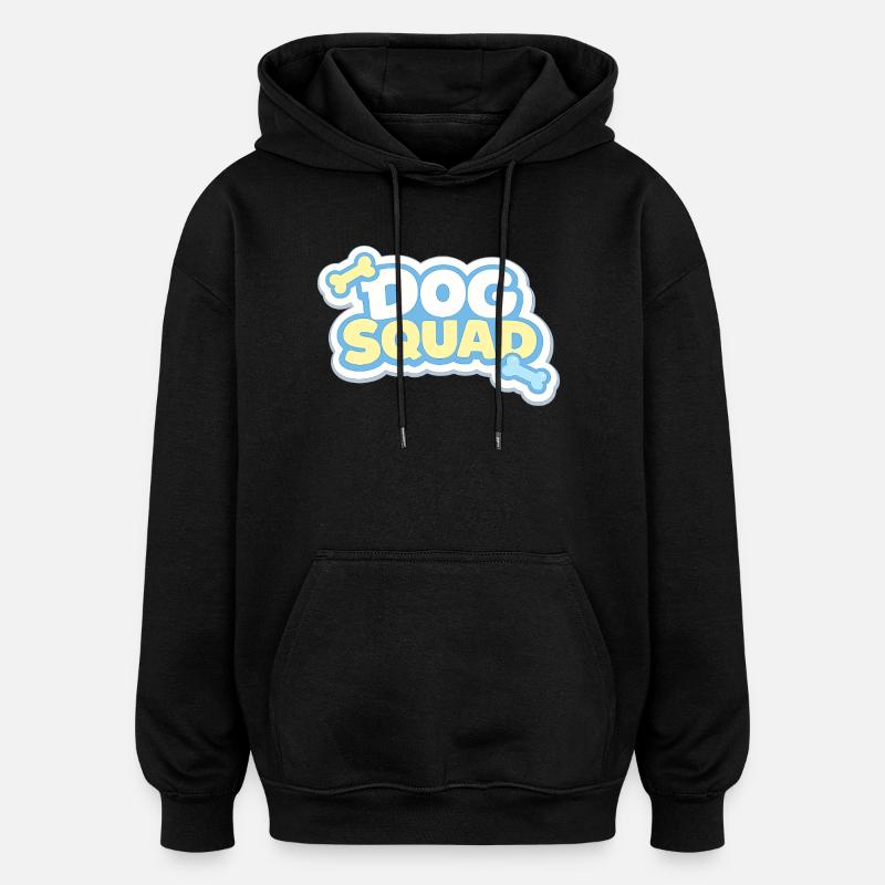 Dog Squad Pastel Paws - Oversized Unisex Hoodie - black