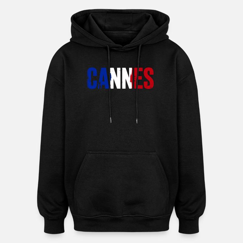 Cannes Frankreich - Oversized Unisex Hoodie - Schwarz