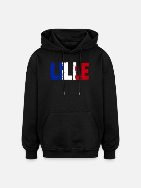 Lille Frankreich - Oversized Unisex Hoodie - Schwarz