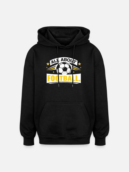 All about football - Oversized Unisex Hoodie - black