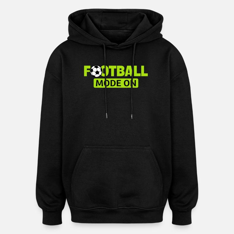 Football_mode - Sweat à capuche oversize unisexe - noir