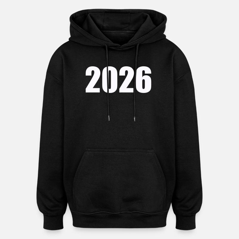 2026 - Sweat à capuche oversize unisexe - noir