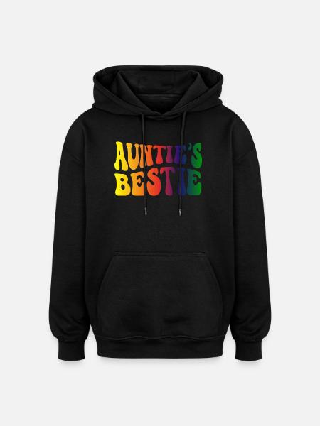 Auntie's Bestie, Nichte, Neffe Geschenkidee - Oversized Unisex Hoodie - Schwarz