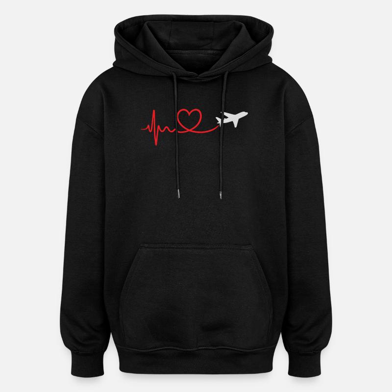 Voyager - Sweat à capuche oversize unisexe - noir