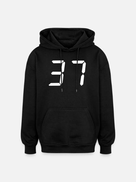 digitale_zahl_37- - Oversized Unisex Hoodie - black