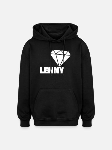 Lenny as a diamond - Oversized Unisex Hoodie - black