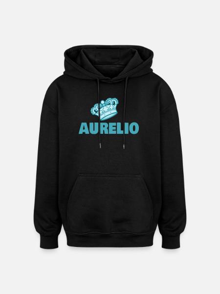 Gift for Aurelio - Oversized Unisex Hoodie - black