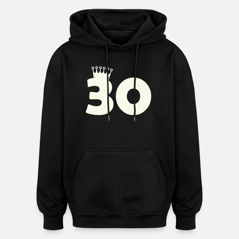 30_krone - Oversized Unisex Hoodie - black