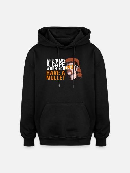 Coupe mulet Coupe mulet - Sweat à capuche oversize unisexe - noir