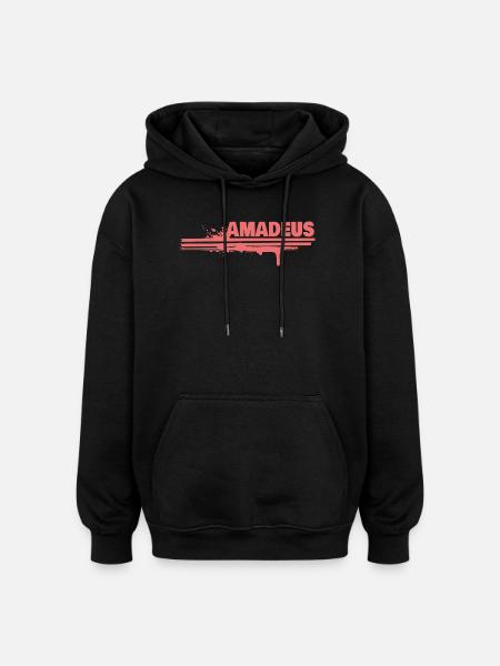 Amadeus Spritz Font - Oversized Unisex Hoodie - black