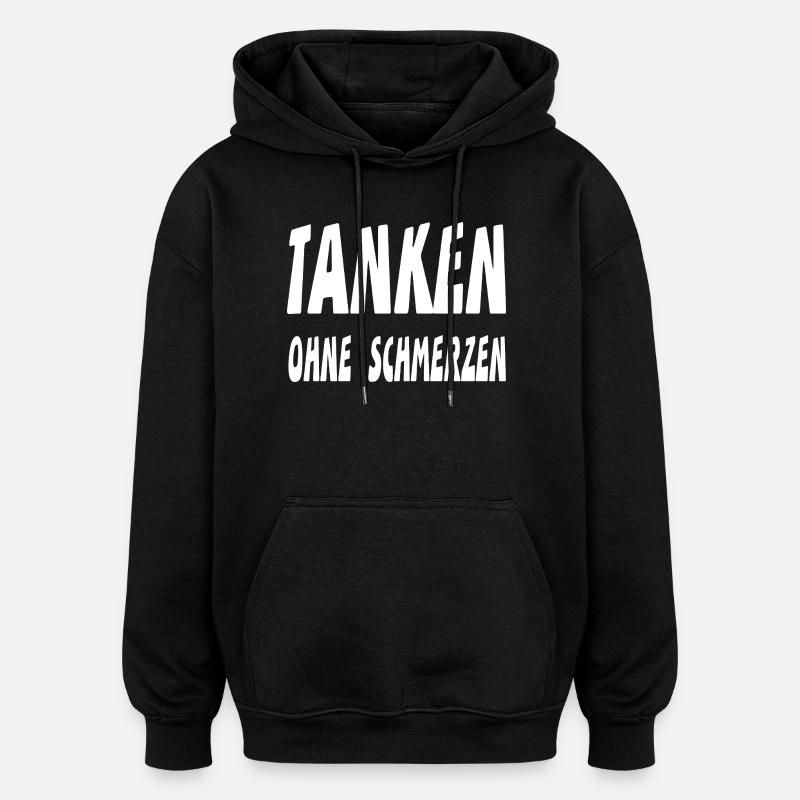Tanken - Oversized Unisex Hoodie - Schwarz