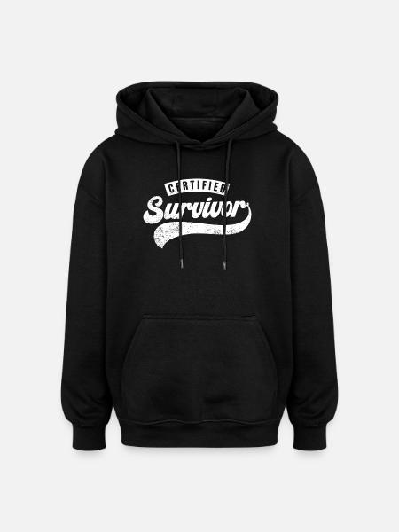 Survivant certifié - Sweat à capuche oversize unisexe - noir