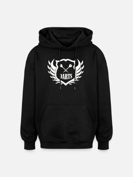 darts_shield - Sweat à capuche oversize unisexe - noir