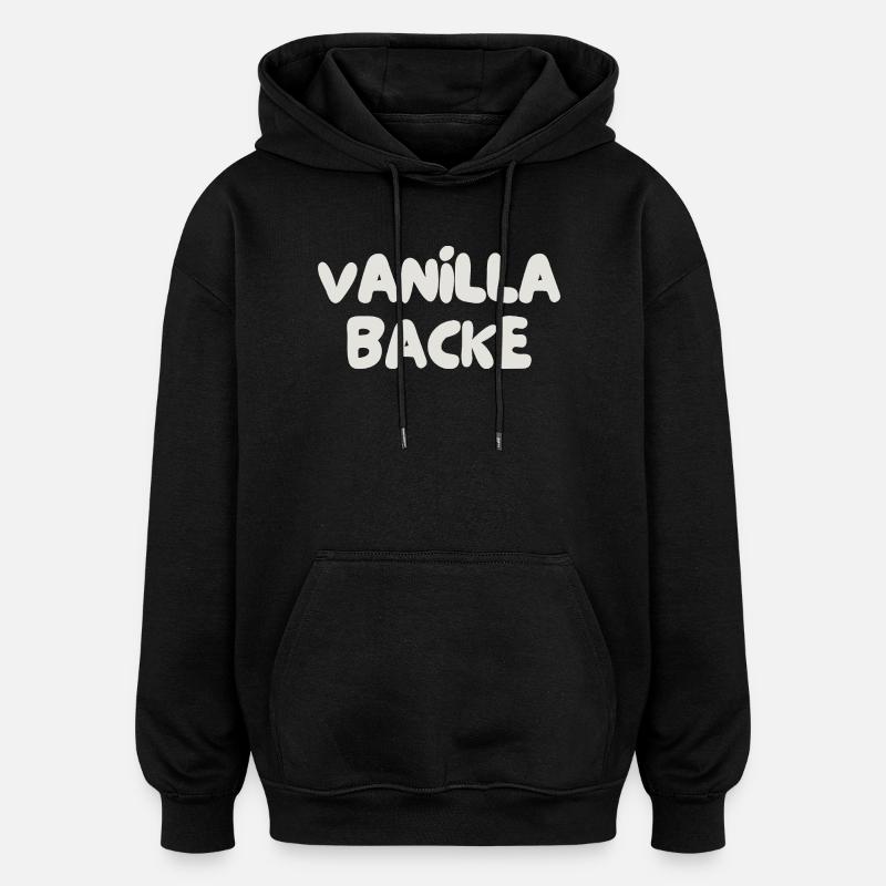 Vanilla cheek - Oversized Unisex Hoodie - black