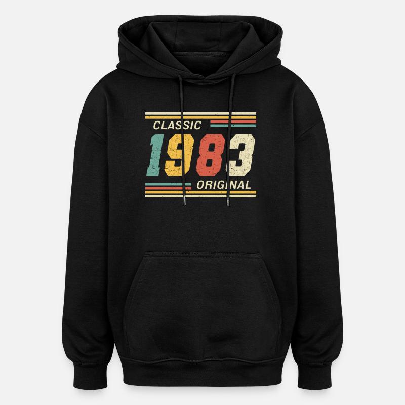 Classique 1983 original 1983 - Sweat à capuche oversize unisexe - noir