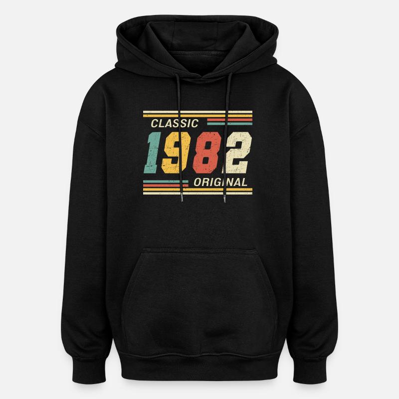 Classic 1982 original 1982 - Oversized Unisex Hoodie - Schwarz