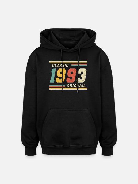 Classic 1993 original 1993 - Oversized Unisex Hoodie - black