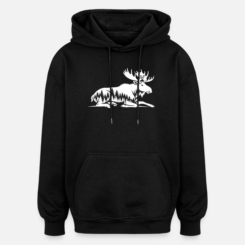 Élan - Sweat à capuche oversize unisexe - noir