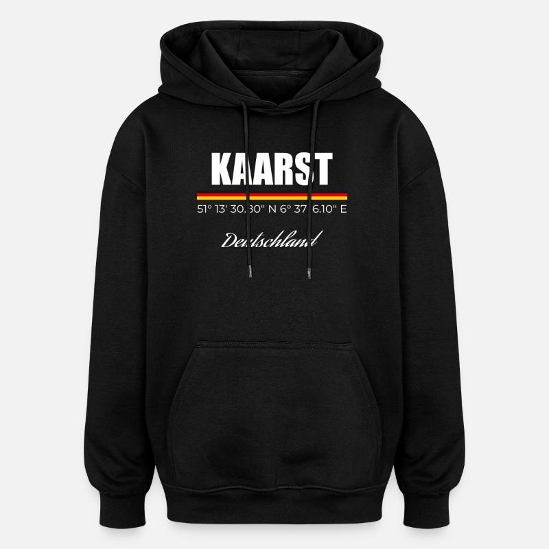 Kaarst - Oversized Unisex Hoodie - Schwarz