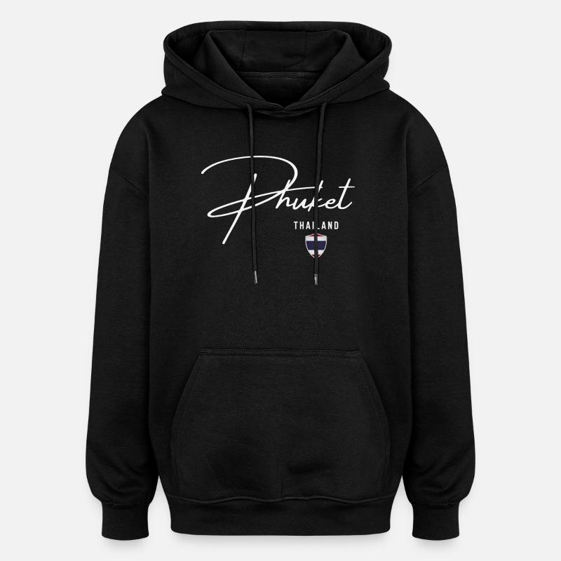 Phuket Thailand, elegantes Design Phuket - Oversized Unisex Hoodie - Schwarz