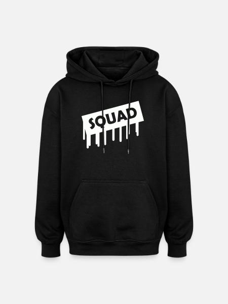 squad- - Oversized Unisex Hoodie - Schwarz