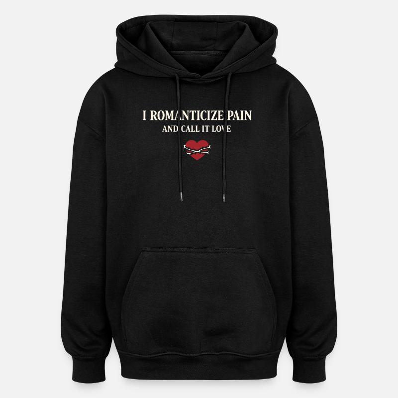 Romance romantique vampirique gothique sombre - Sweat à capuche oversize unisexe - noir