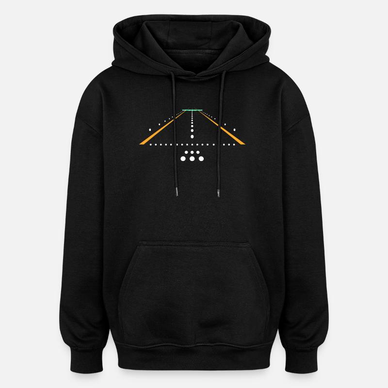 Flugzeug Flug Pilot Flugzeug Fluggesellschaft - Oversized Unisex Hoodie - Schwarz