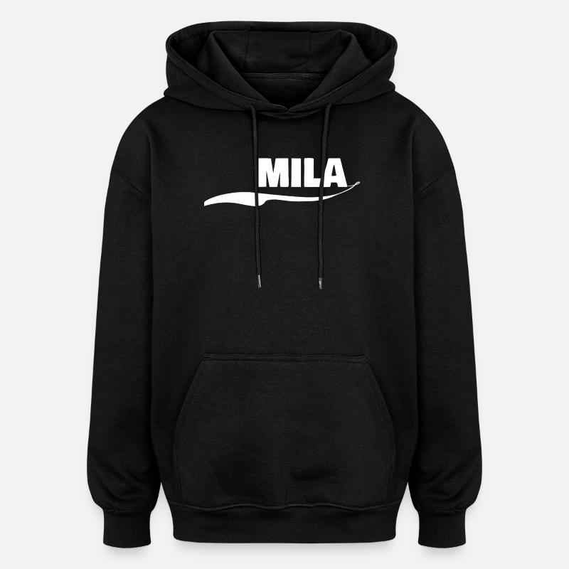 Mila as a gift - Oversized Unisex Hoodie - black