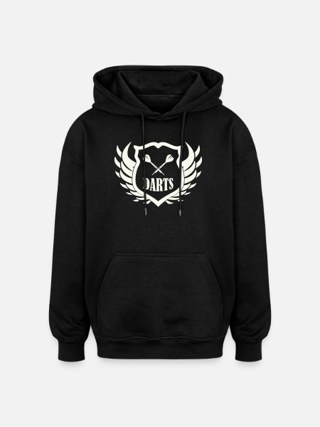 darts_shield - Sweat à capuche oversize unisexe - noir