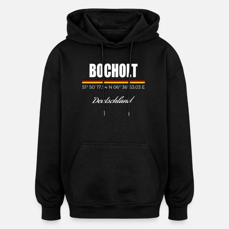Bocholt - Oversized Unisex Hoodie - Schwarz