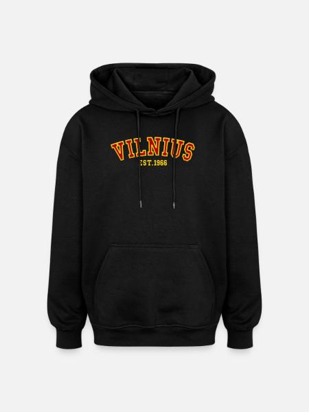 Vilnius Est. 1966 - Oversized Unisex Hoodie - black