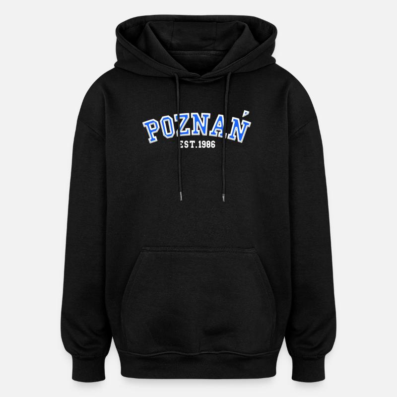 Poznań Fondée en 1986 - Sweat à capuche oversize unisexe - noir