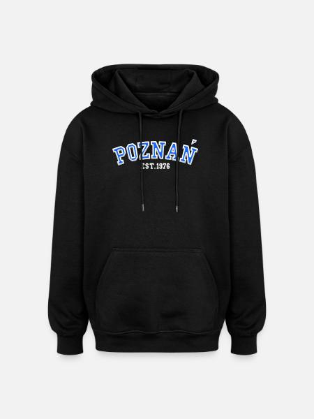 Poznań Fondée en 1976 - Sweat à capuche oversize unisexe - noir