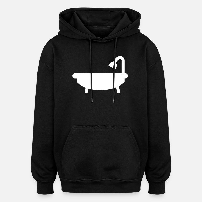 Baignoire - Sweat à capuche oversize unisexe - noir