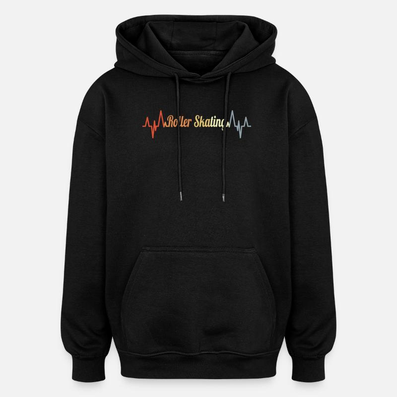 Patins à roulettes Heart Palpitations - Sweat à capuche oversize unisexe - noir
