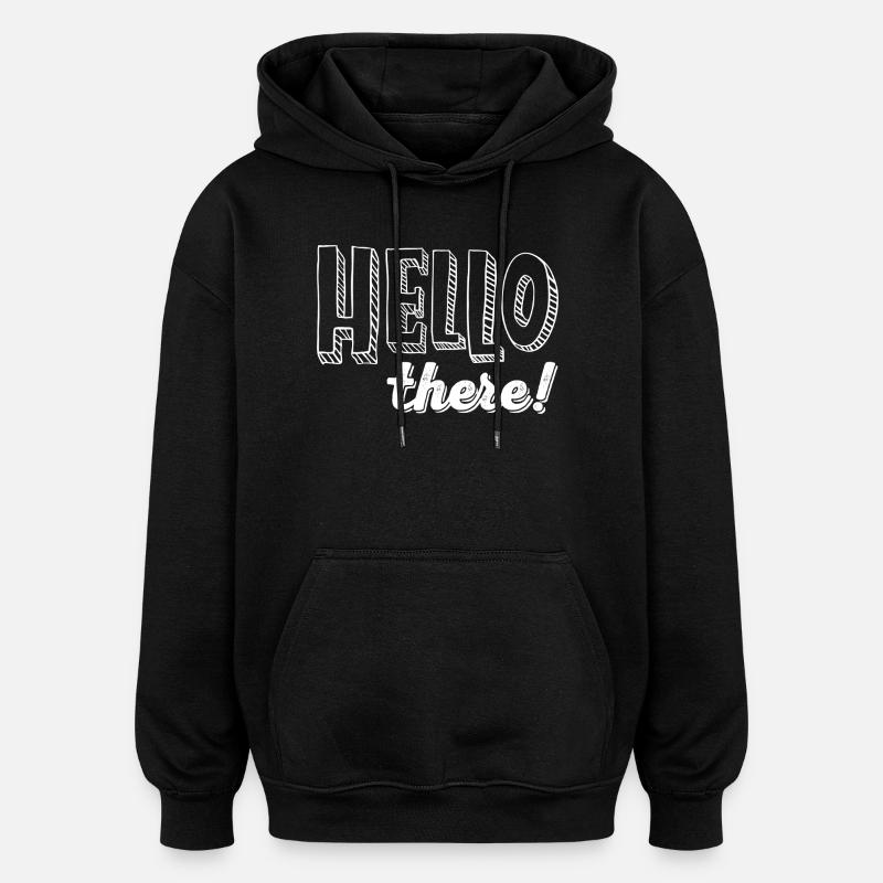 BONJOUR ! - Sweat à capuche oversize unisexe - noir