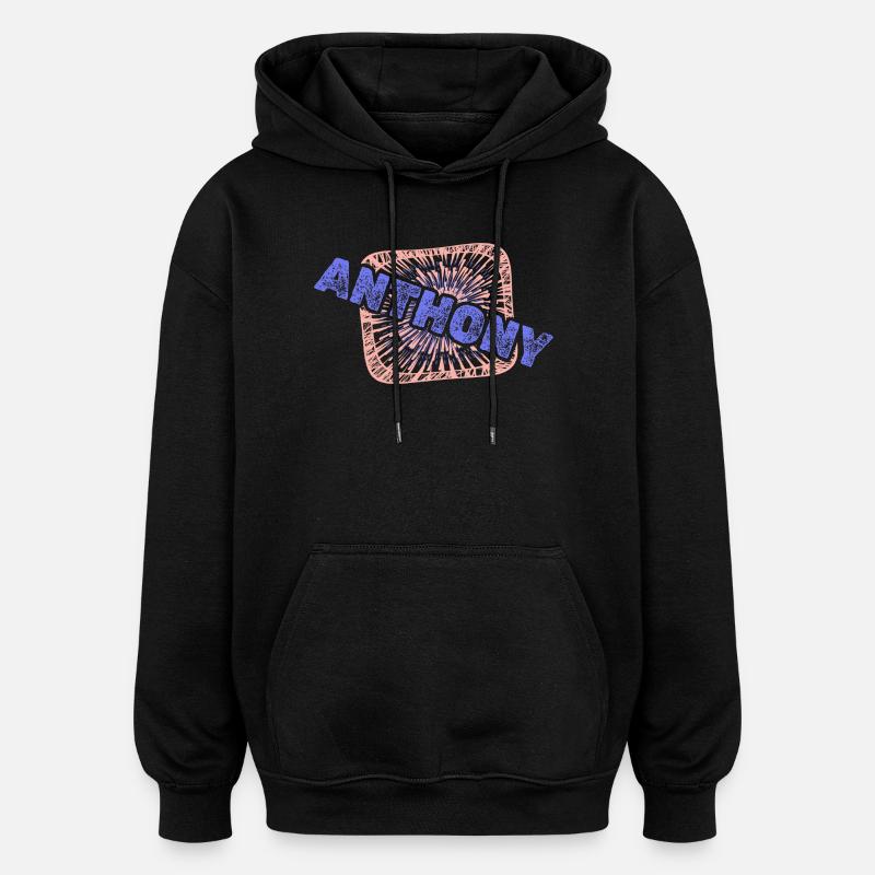 Anthony - Oversized Unisex Hoodie - black